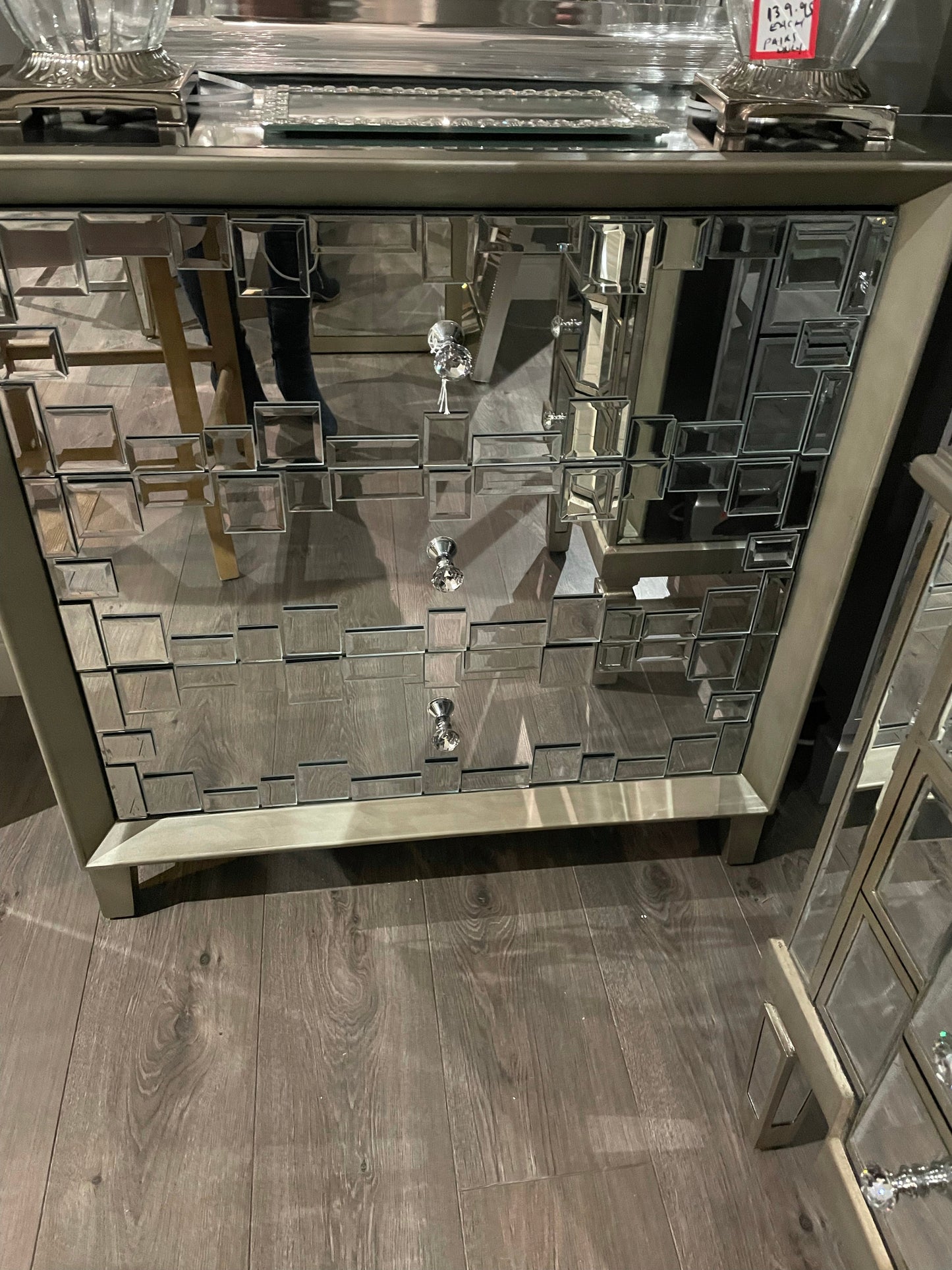 New Viva mirrored chest of drawers