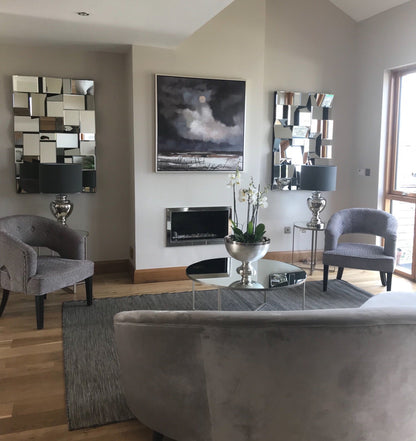 Large Earthquake  Mirror frameless 120x 80 cm  reduced to less than half price .collect or arrange delivery