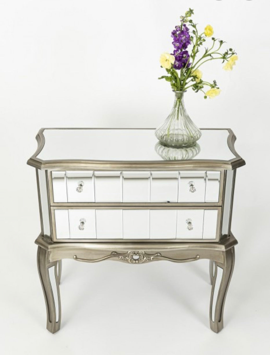 Annabelle French style mirrored wide chest cabinet  003   clearance view instore to purchase