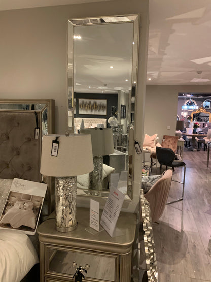 Large kardashian Beaded  trimmed mirror  champagne 168 x 53cm Sold out