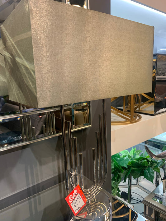 Chrome Chelsea table lamp clearance offer half price