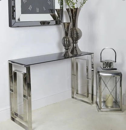 Stunning chrome and glass ALANNAH console table value alert 120 x 40 cm last one clearance