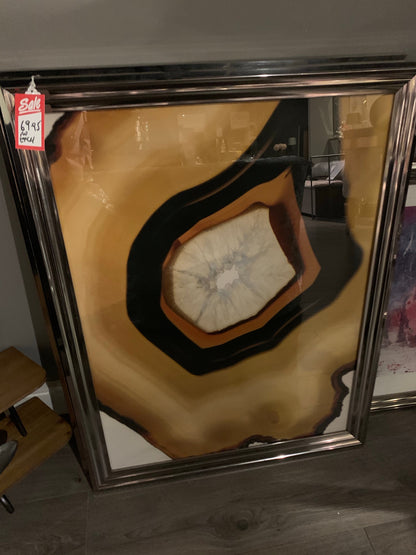 Framed contemporary picture mustard click n collect