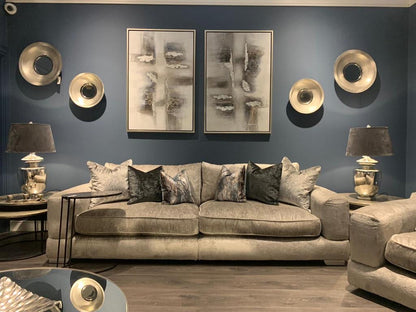 Silver Spun Round Mirror Clearance collect only