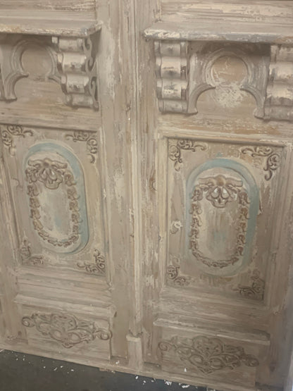 Pair of Large Rustic Mirror Door mirrors sold as seen