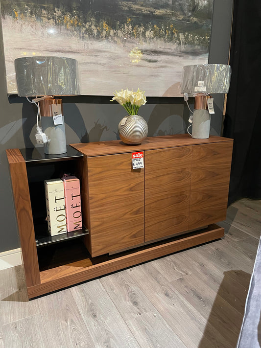 Serafina sideboard walnut Ex display as seen . Instore purchase only. Great storage option