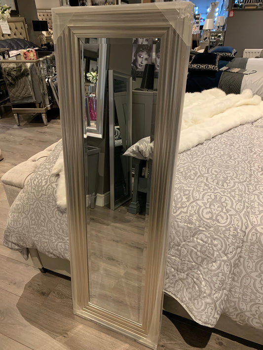 Mirror with champagne stepped frame 45 x 136cm