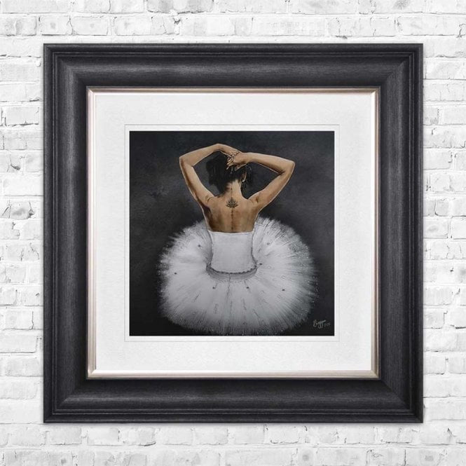 Dancing Ballerina pictured framed in 75 x 75 cm  with Vegas Scoop frame tbc