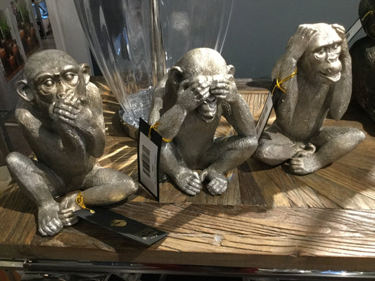 Silver monkey 3 options 8 “ see no evil etc