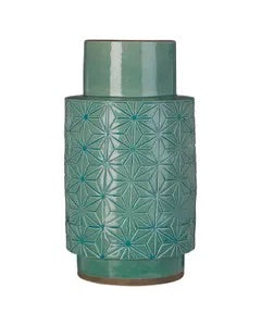 Geometric Vienna print vase  jar in green collect  only NO EXCHANGE