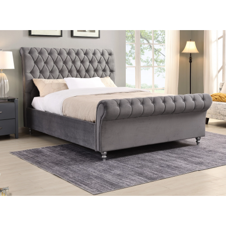 Kildare chesterfield  bed flash sale Grey Instore purchase