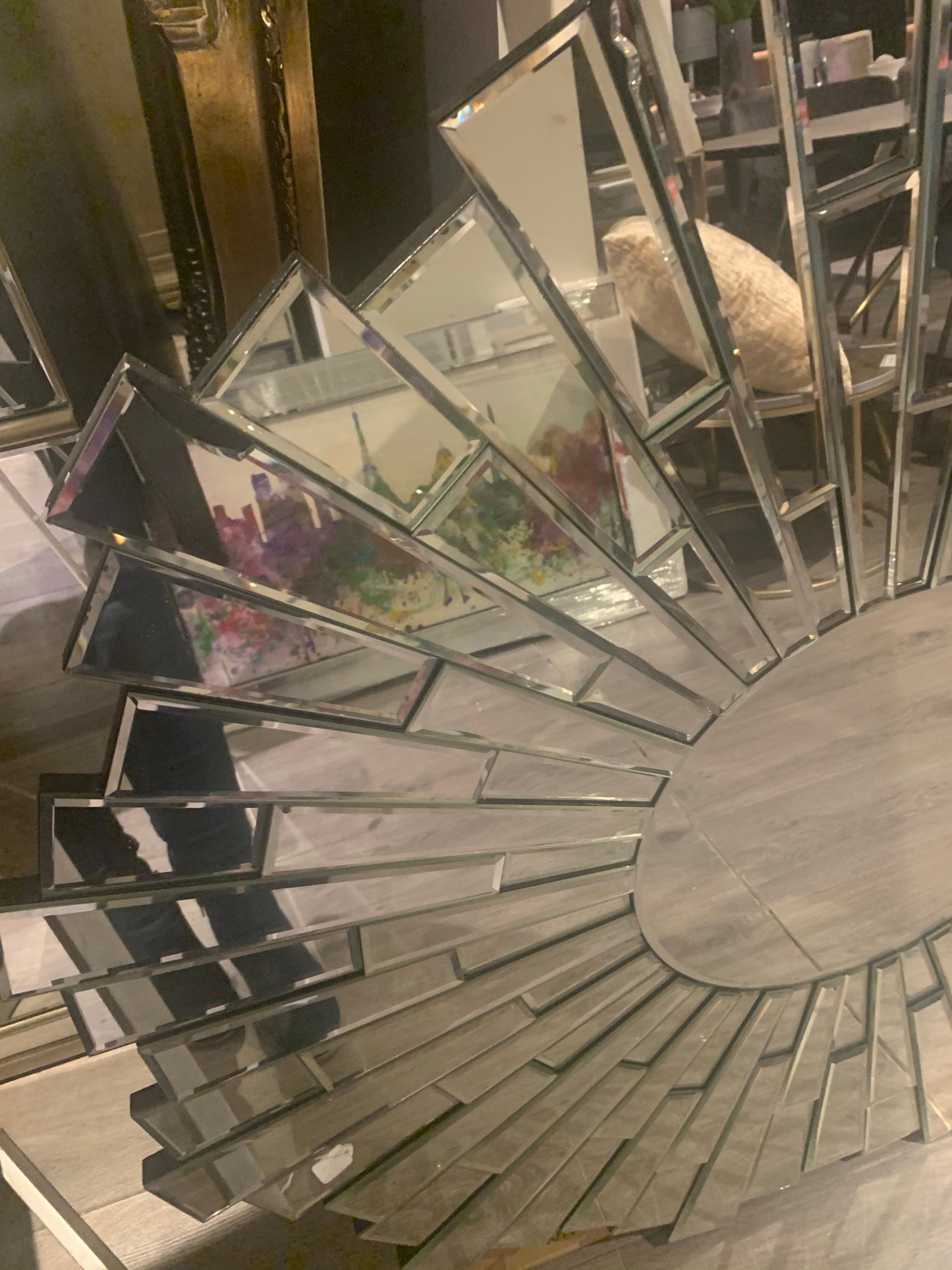 Damaged round prism mirror   100 Cm for Quick sale Click N Collect