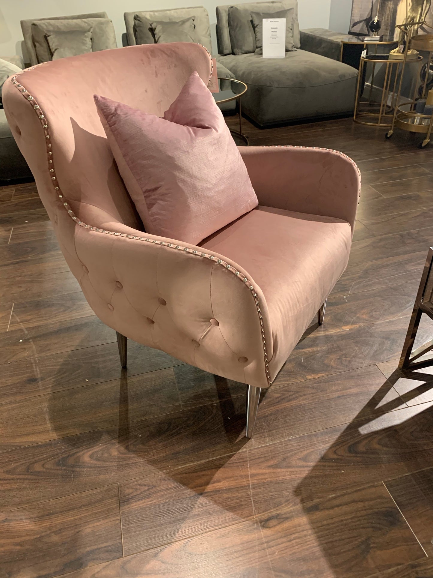 Blush  Loren  Tufted large  armchair  024 for in-store purchase only