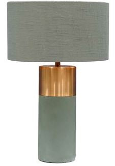 Pair  Grey Copper Table Lamps with Grey Shade reduced for collection