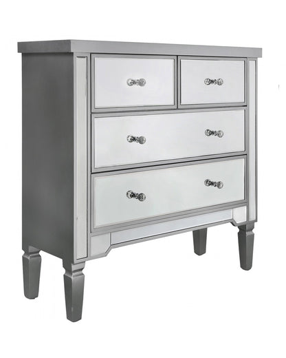 Vision 4 drawer chest of drawers with silver trim VALUE RANGE to order
