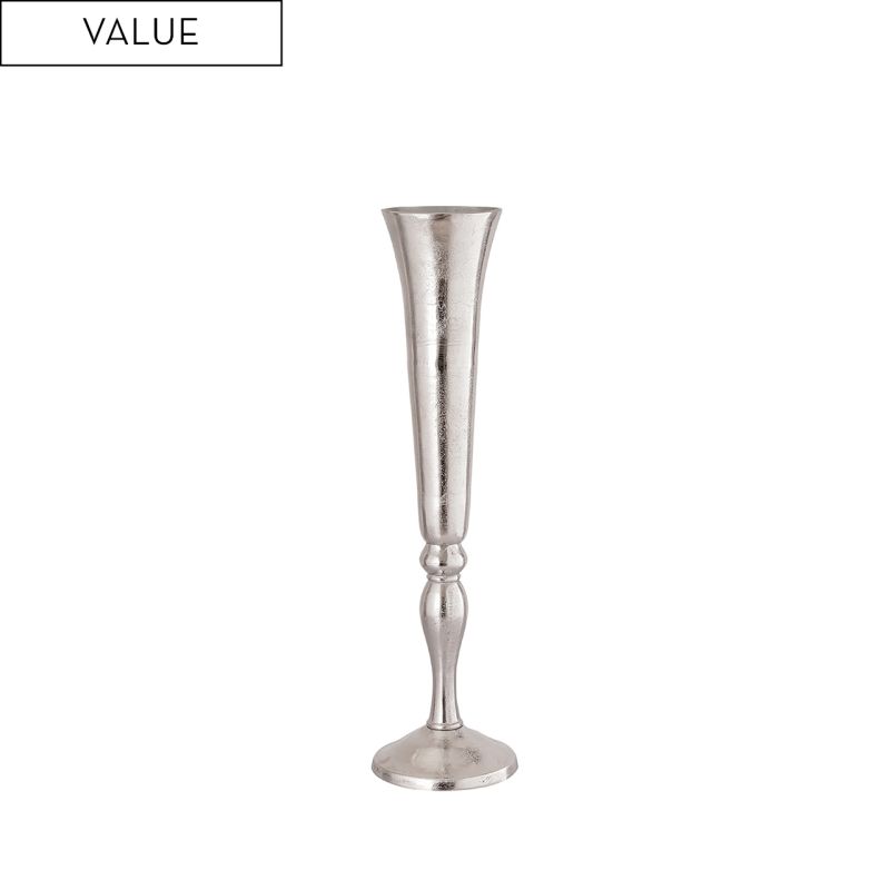 Trumpet silver nickel  large vase